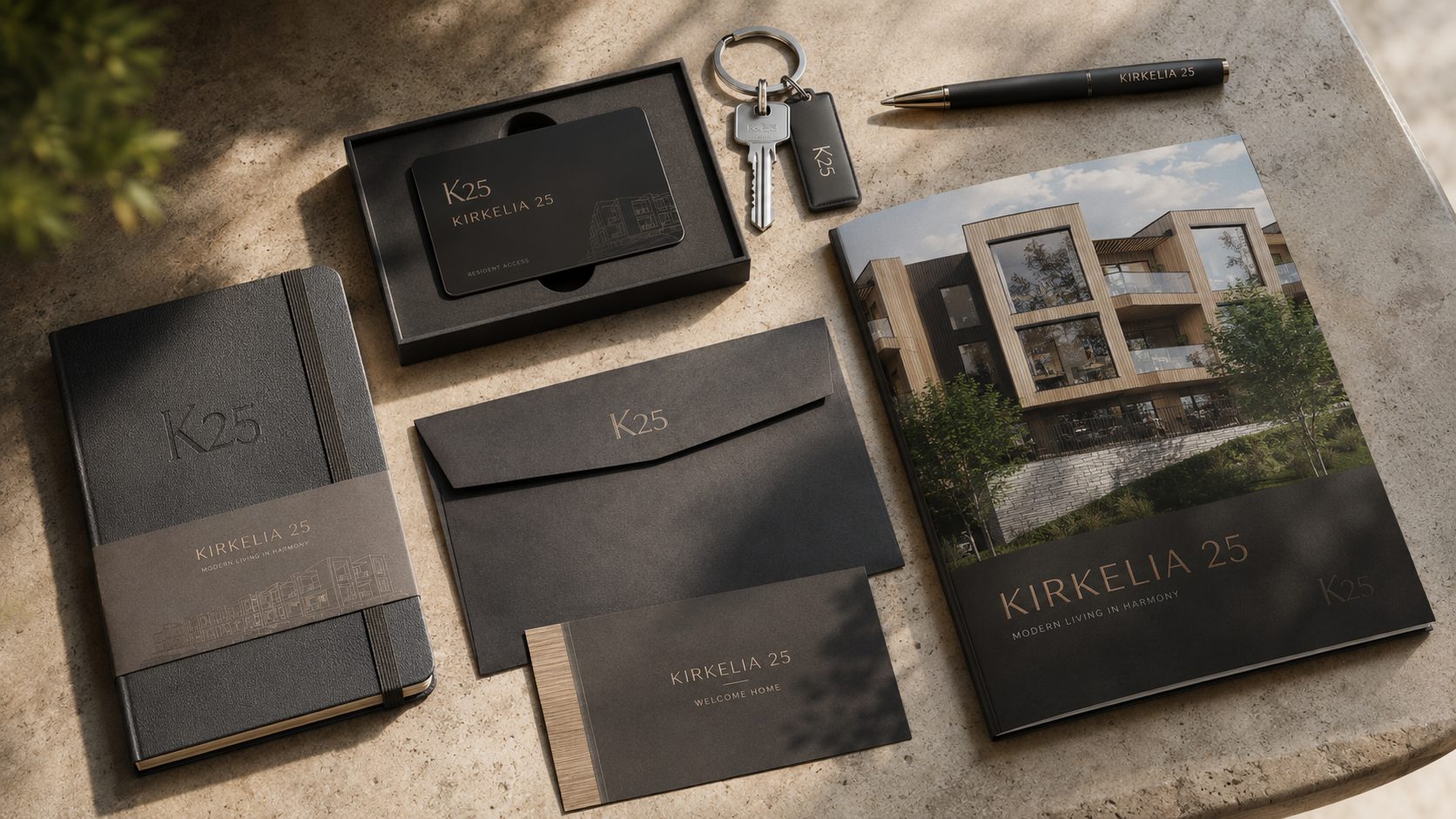 Kirkelia 25 — prospekt, visittkort og trykksaker