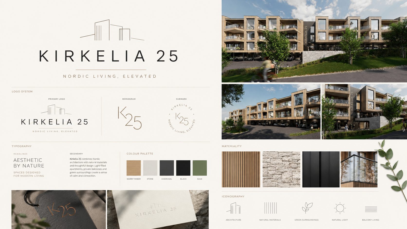 Kirkelia 25 — designprofil med logo, fargepalett og typografi