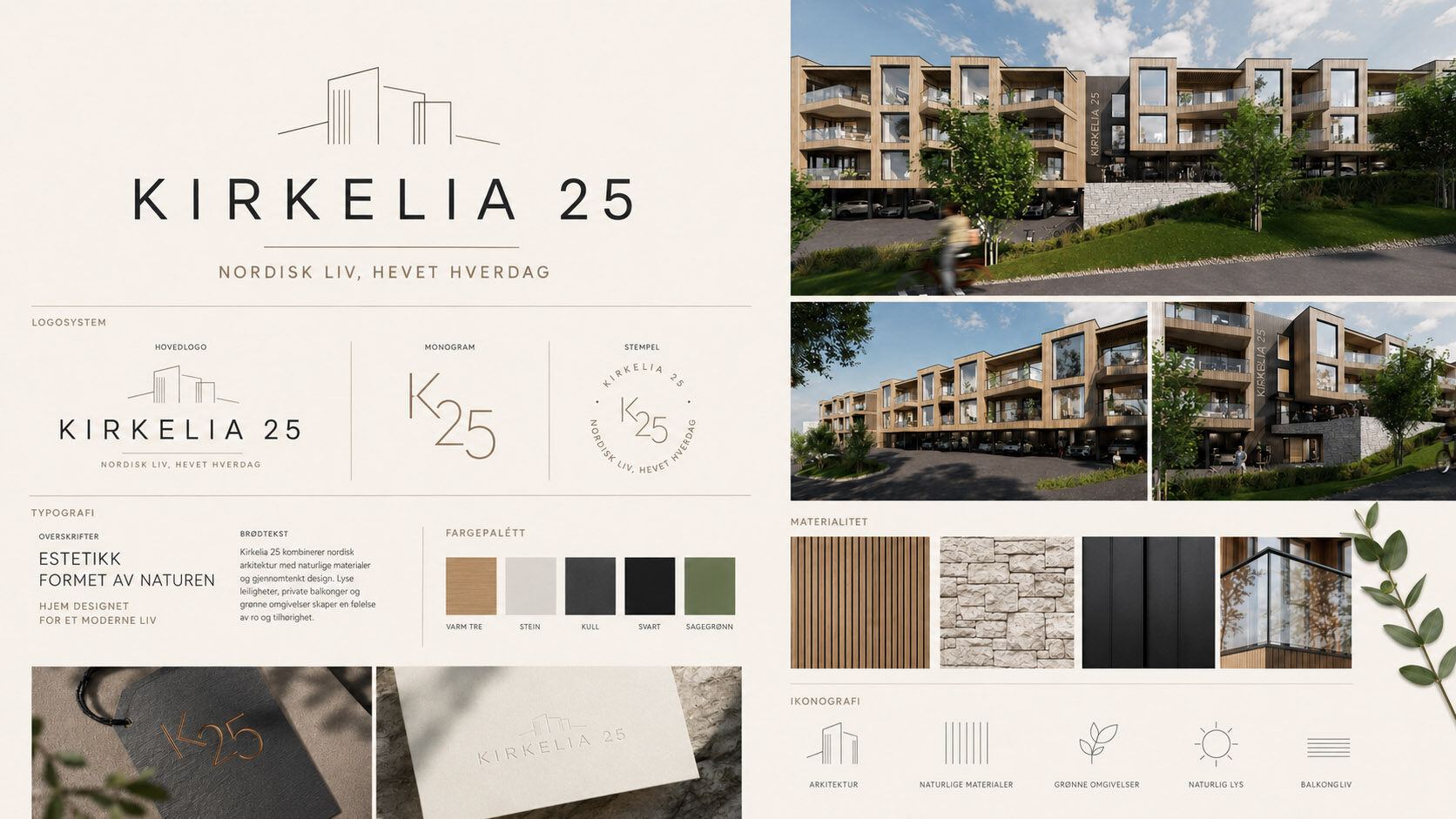 Kirkelia 25 — designprofil med logo, fargepalett og typografi